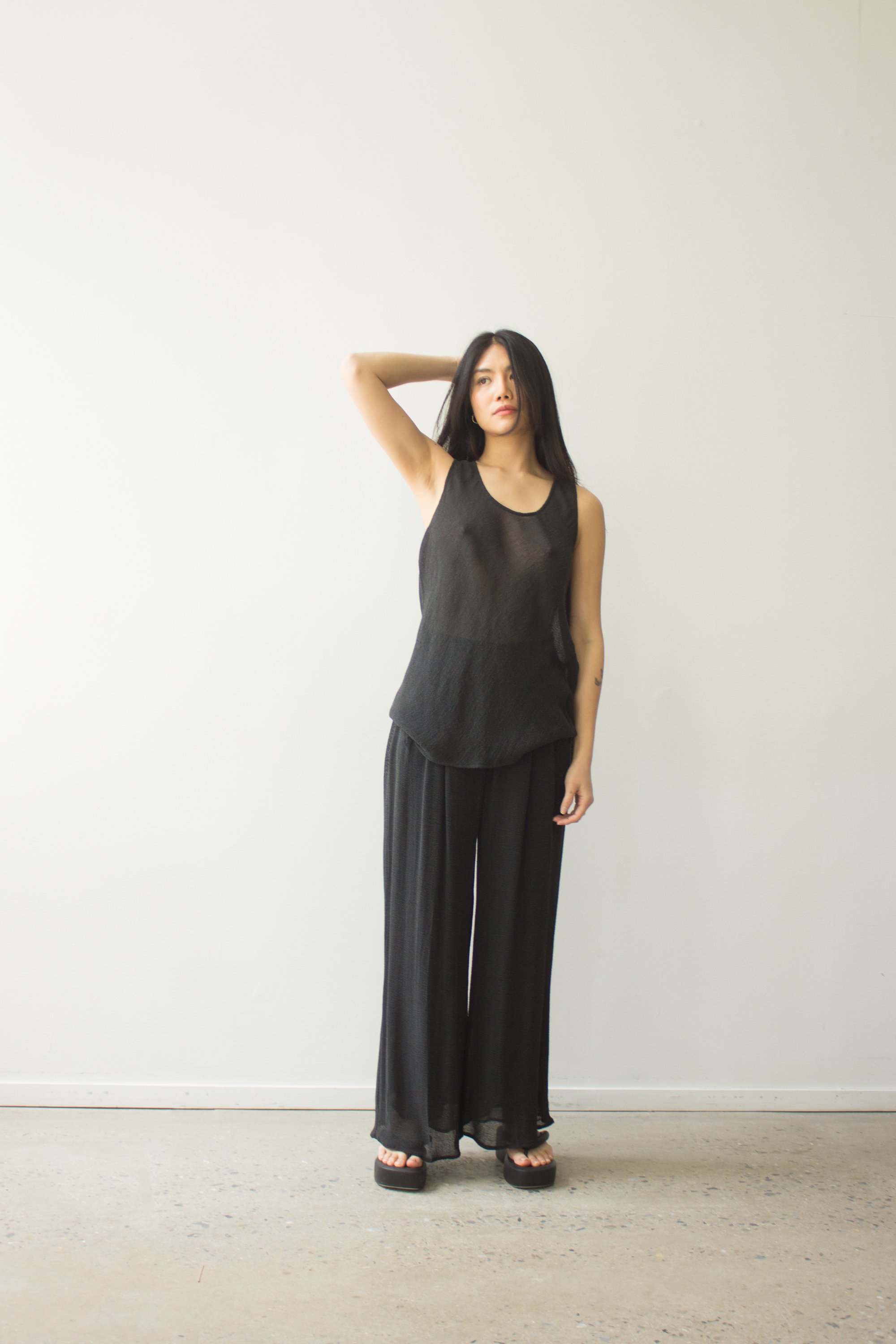 1990s Calvin Klein Collection Sheer Linen Set — Wayward Collection 1990s Calvin Klein Collection Sheer Linen Set — Wayward Collection